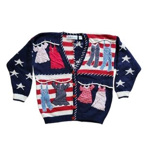 Vintage American Flag Cardigan
